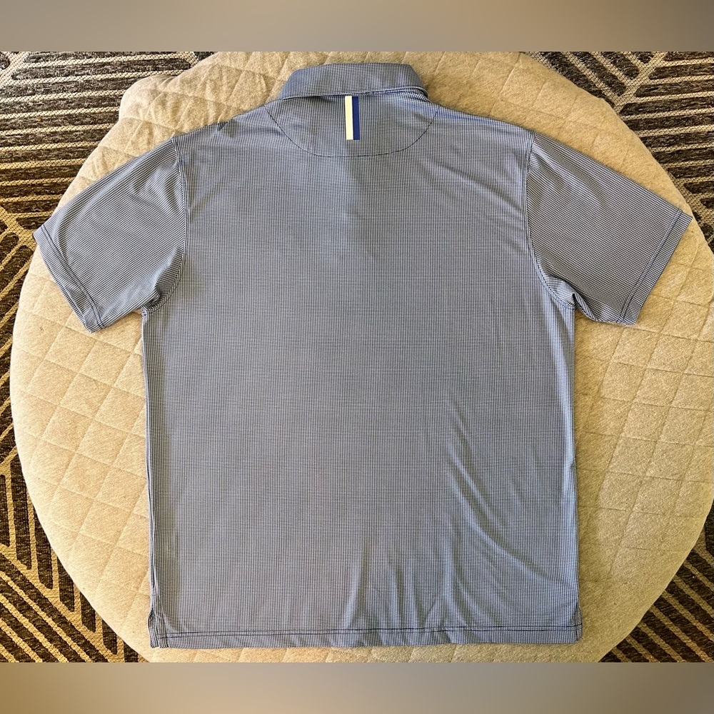 RHOBACK XL Men’s Blue Gingham Golf Polo Orig $98 Excellent Condition Worn 1x - Picture 8 of 9
